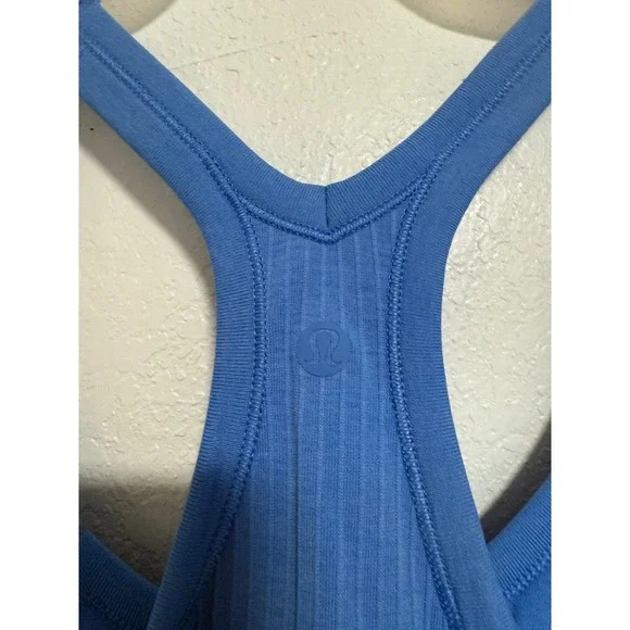 Lululemon Align Ribbed Racerback Tank Top Blue Size 10 Athletic Workout - Picture 3 of 4